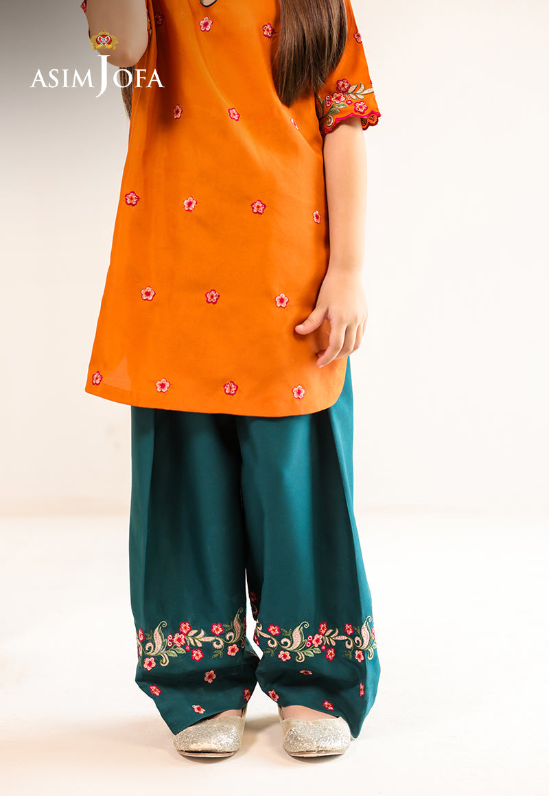 AJKLP-07 Embroidered Exclusive Silk Stitched 2 Pcs