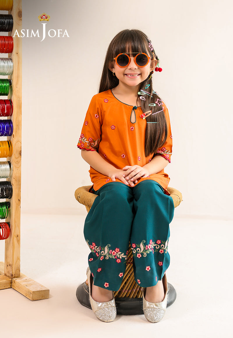 AJKLP-07 Embroidered Exclusive Silk Stitched 2 Pcs