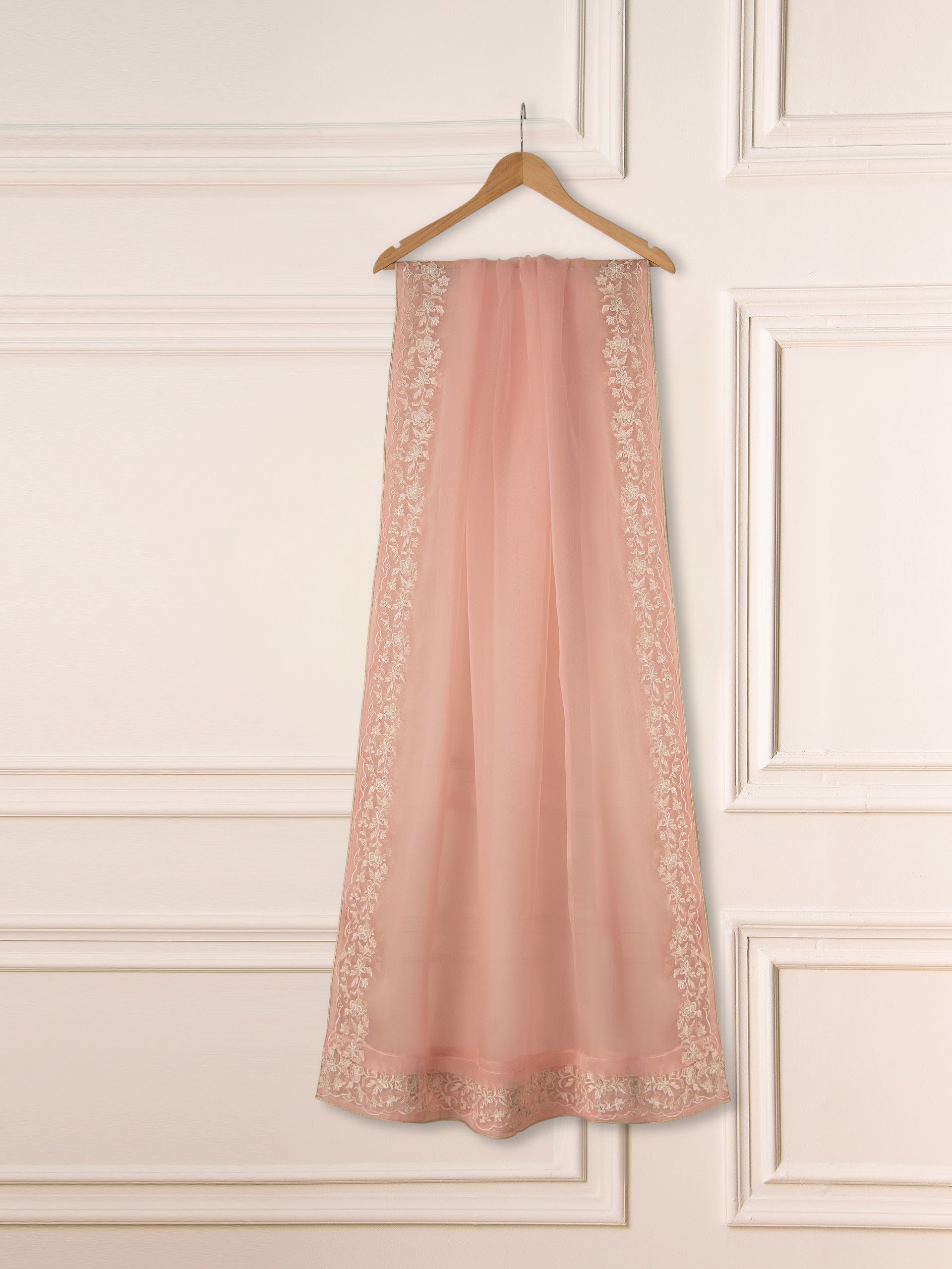 3 Piece - Pure Organza Embroidered Suit S111273