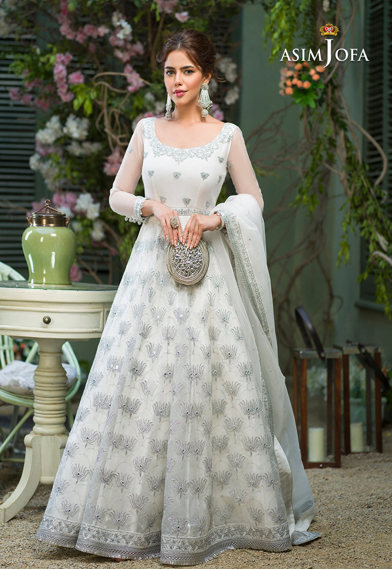 AJFCD-49 EMBROIDERED ORGANZA 3 PCS
