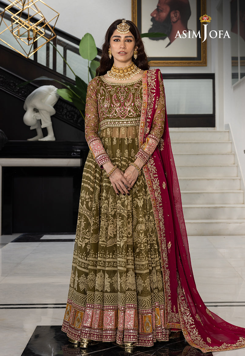 AJJHD-03 EMBROIDERED CHIFFON STITCHED 3 PC