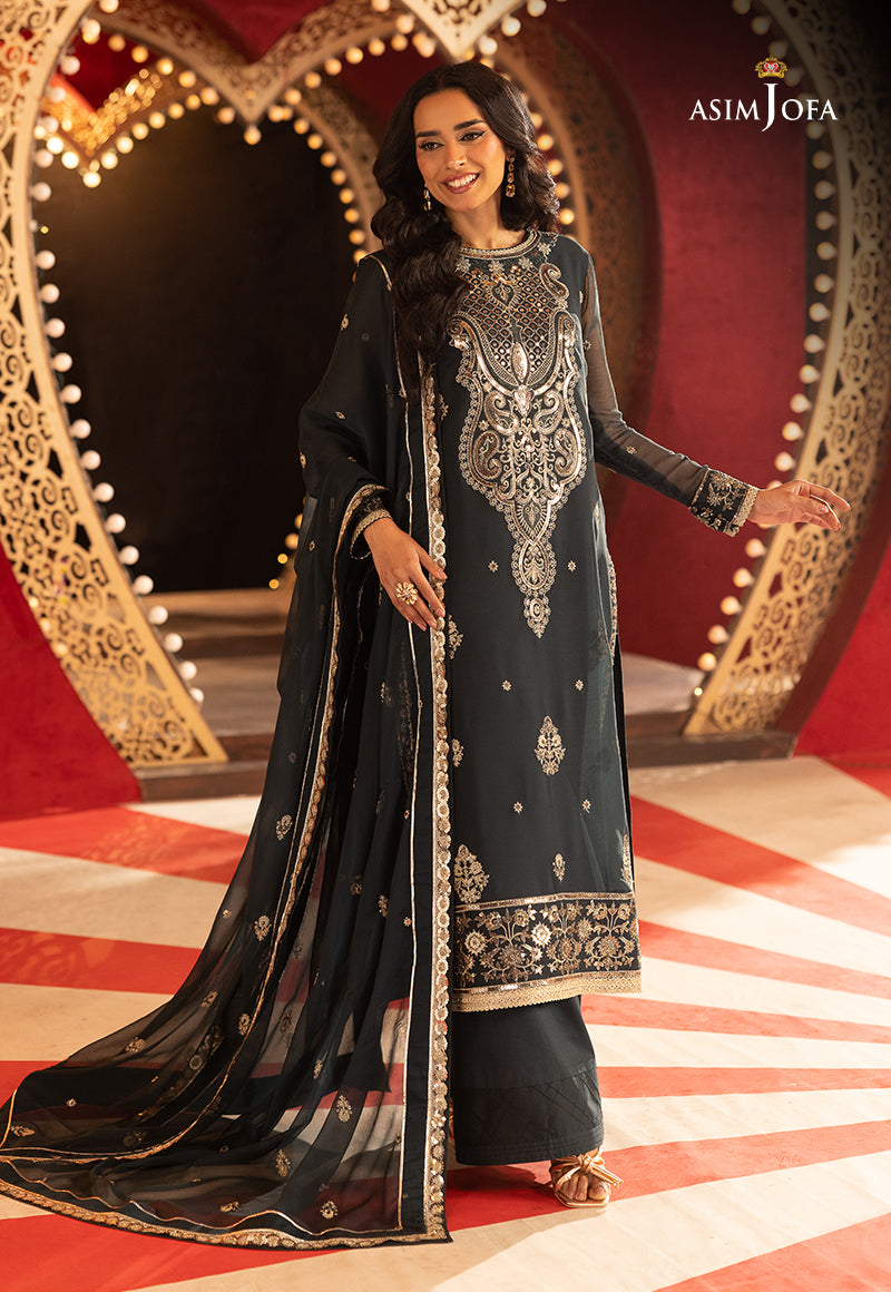 AJLLF-08 Embroidered Chiffon 3 Pcs