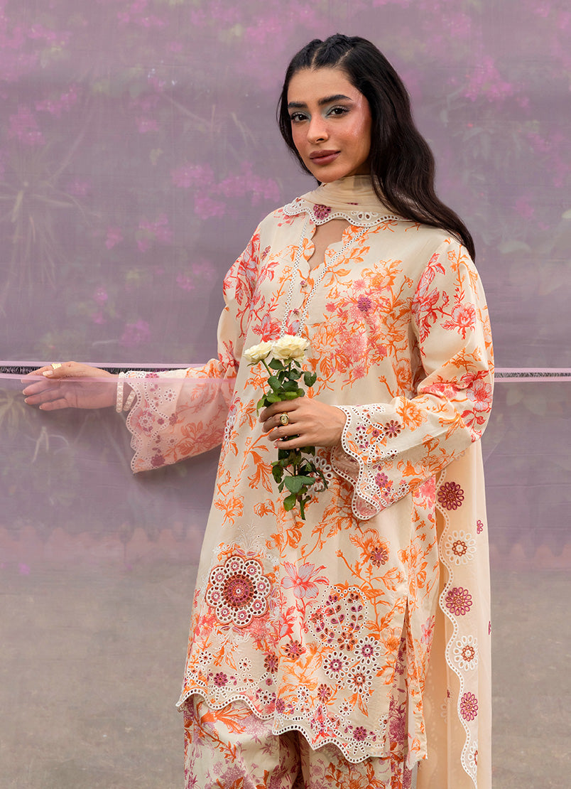 Printed Embroidered 3 PC Suit - 16965201503020