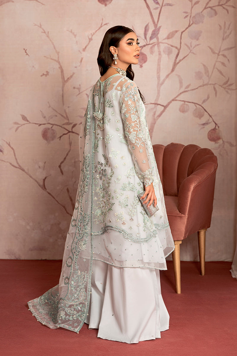 MAH-JABEEN-3PC ORGANZA EMBROIDERED PRET