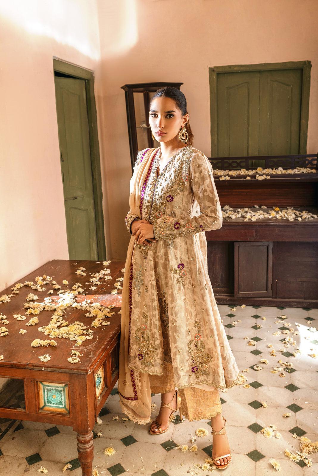 Dyed Cotton Silk Suit