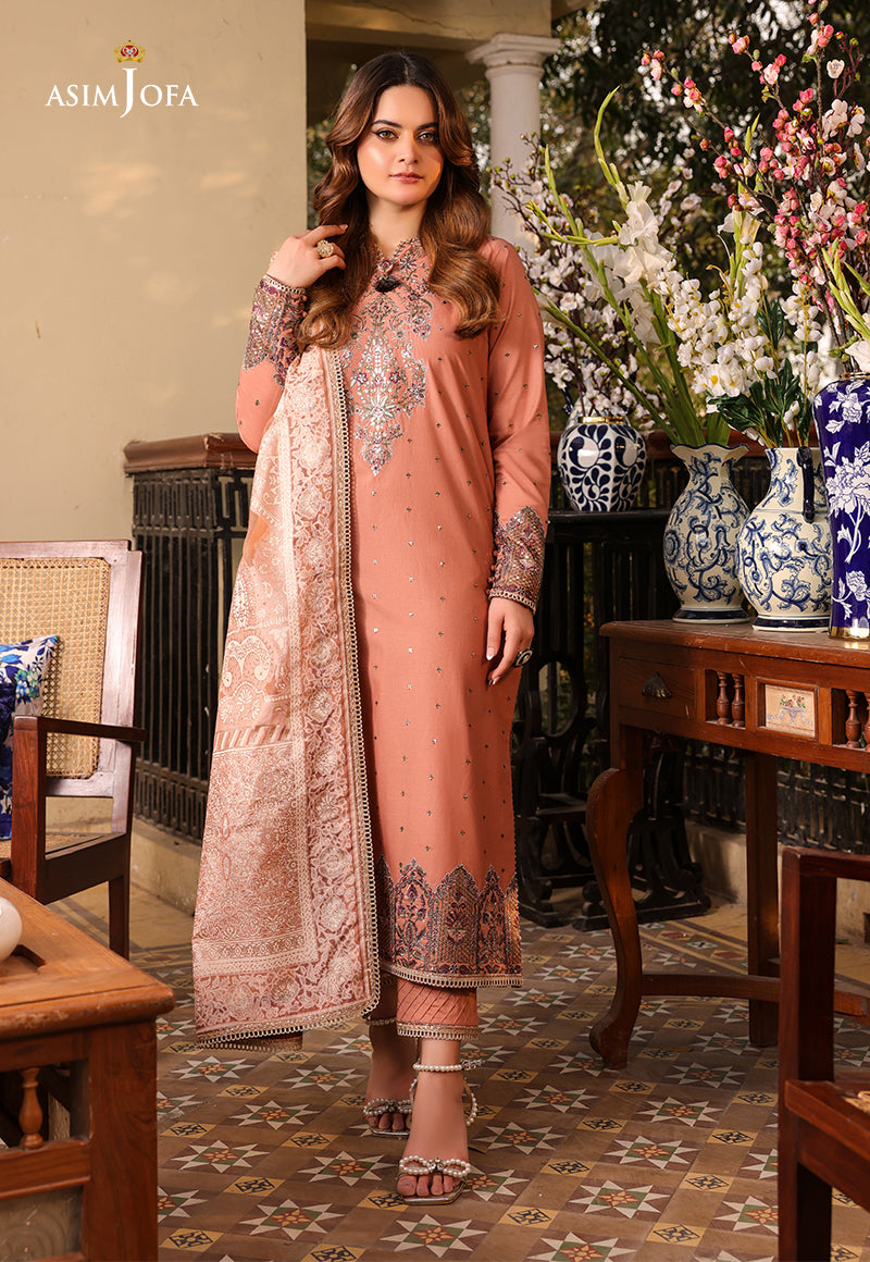 AJZBD-23 EMBROIDERED STITCHED 3 PCS