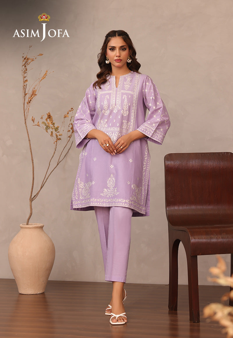 AJLPJ-02 EMBROIDERED CAMBRIC STITCHED 2PC