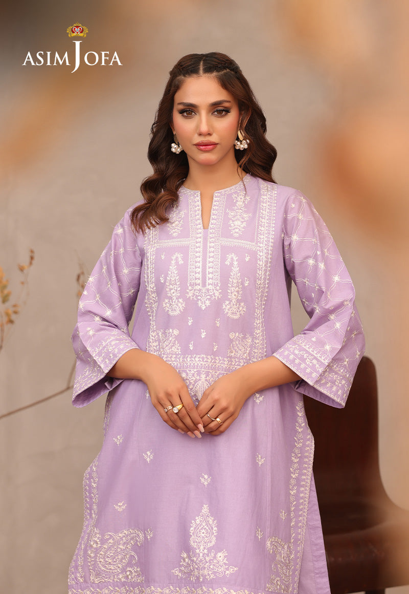 AJLPJ-02 EMBROIDERED CAMBRIC STITCHED 2PC