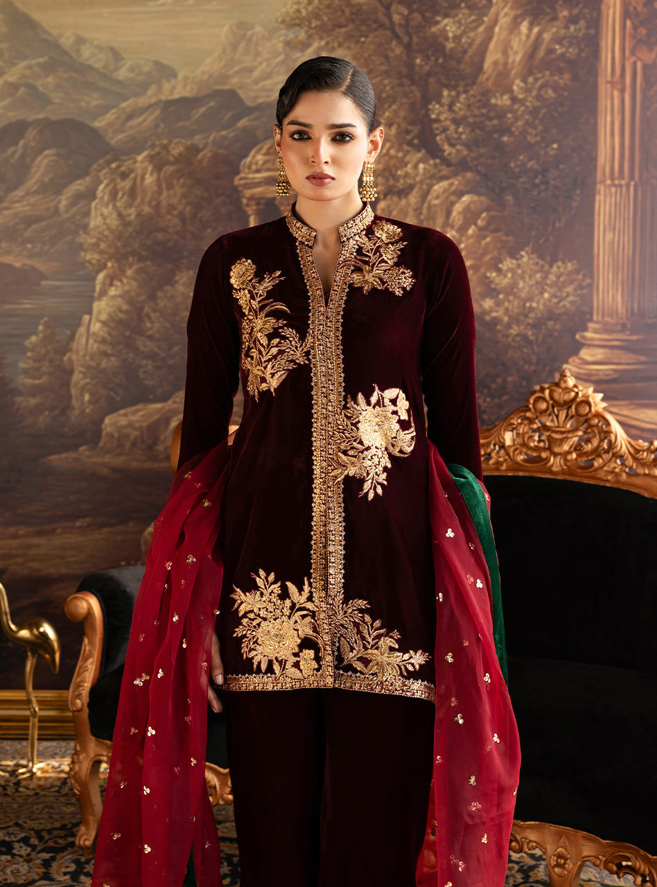 Claret Flared Pants