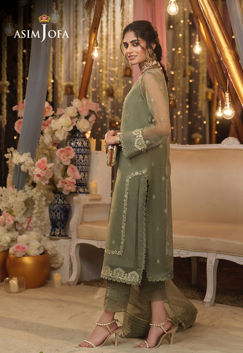 AJFC-17 EMBROIDERED ORGANZA 3 PCS