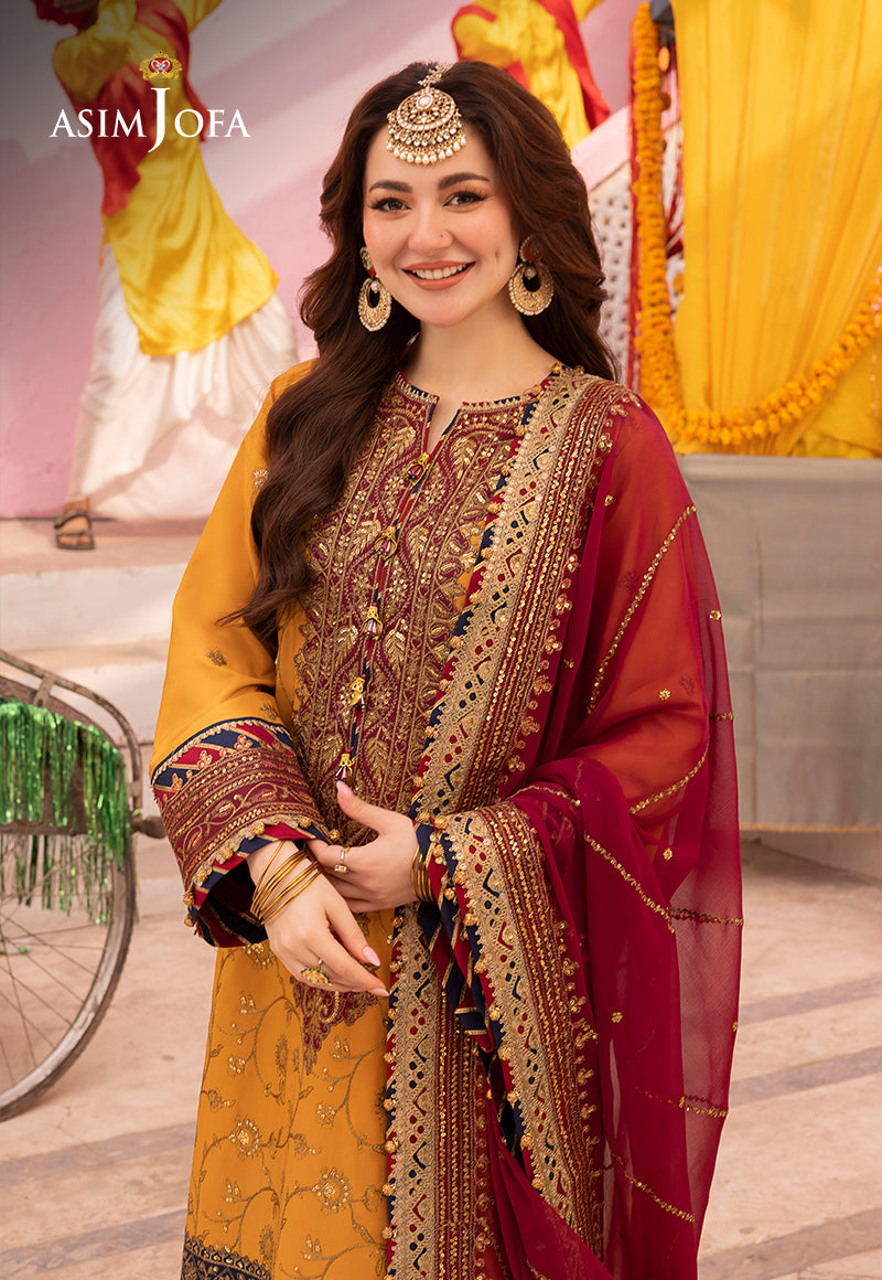 AJDAD-25 EMBROIDERED STITCHED 3 PCS