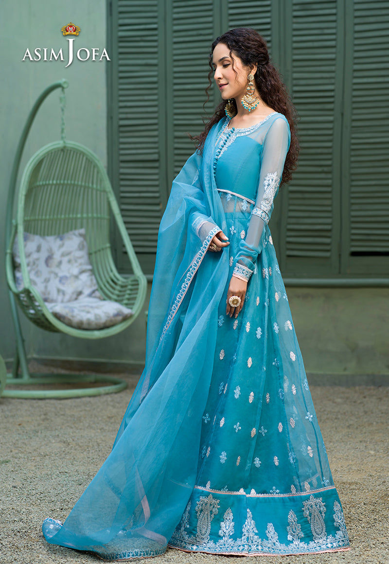 AJFC-43 EMBROIDERED ORGANZA 3 PCS