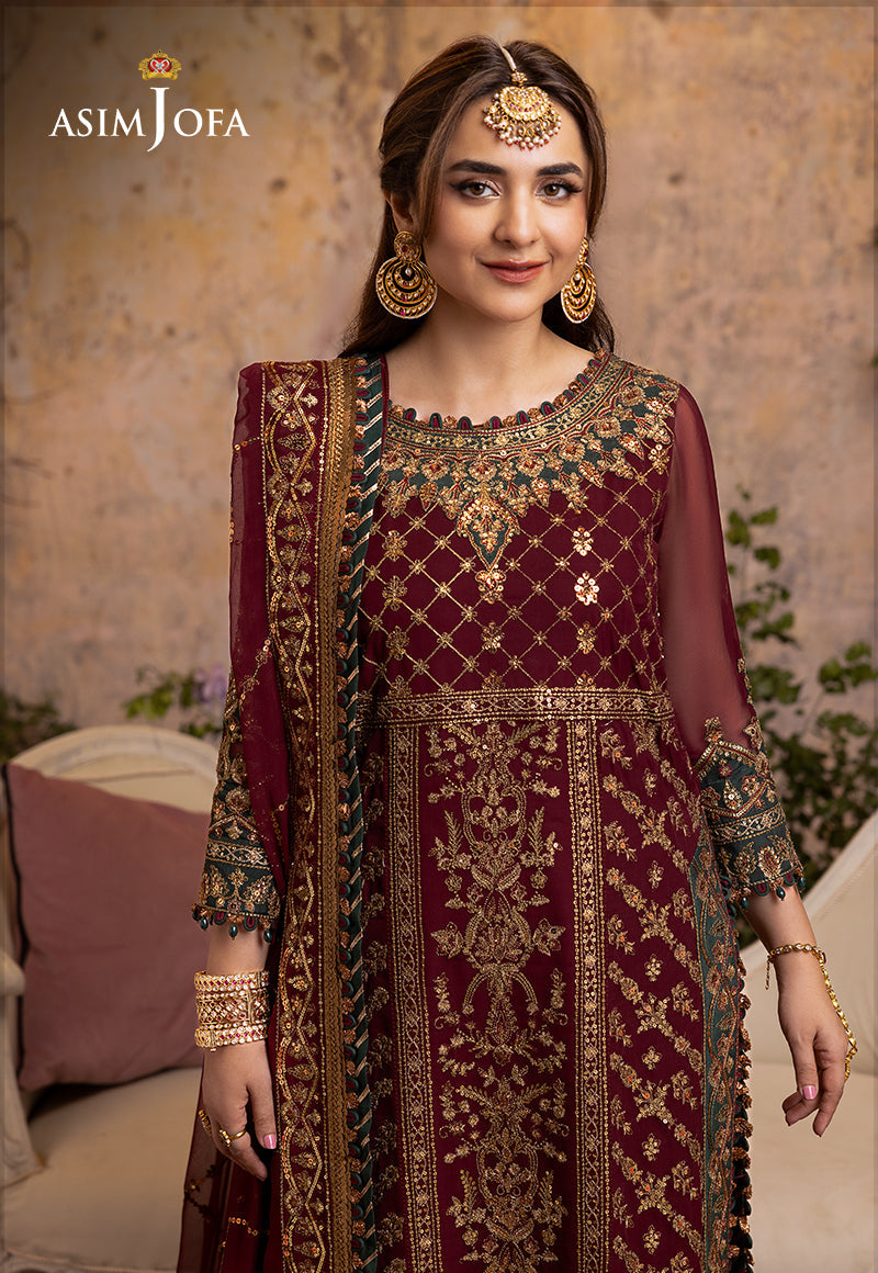 AJNB-09 EMBROIDERED CHIFFON 3 PCS