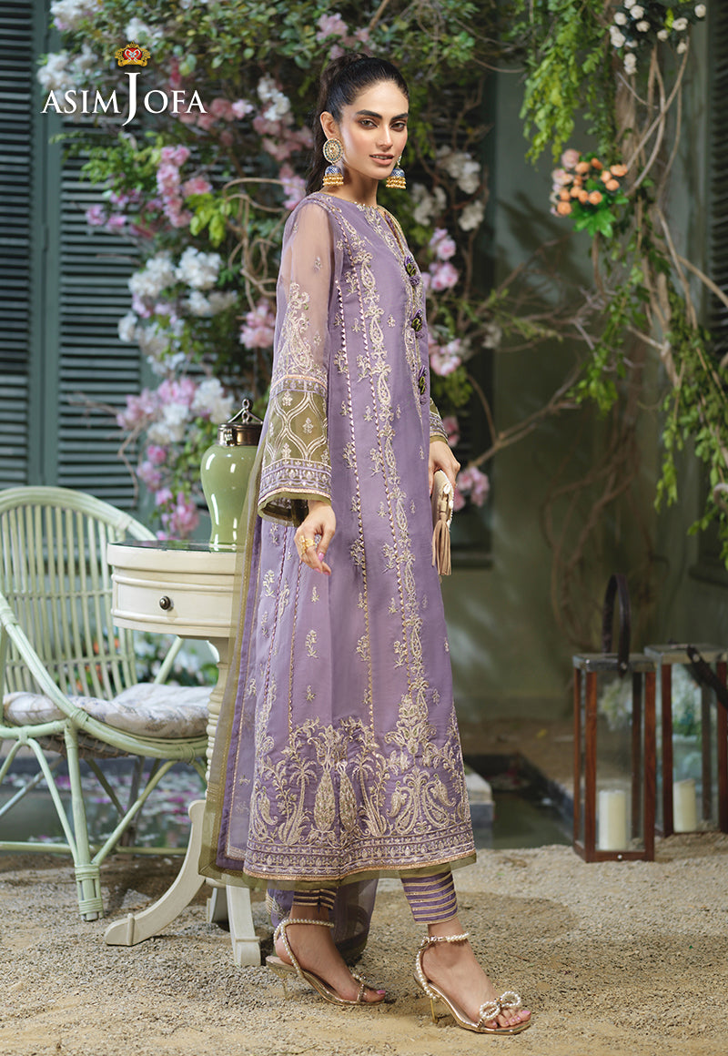 AJFC-51 EMBROIDERED ORGANZA 3 PCS