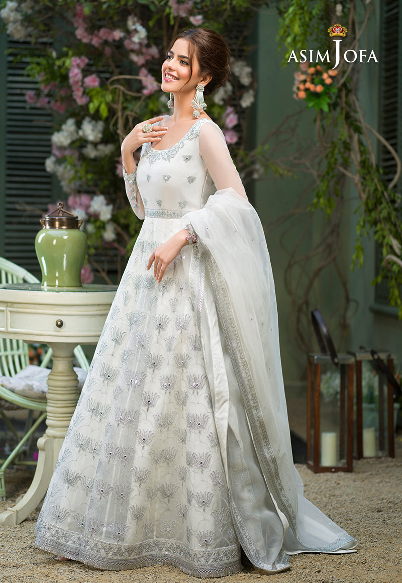 AJFCD-49 EMBROIDERED ORGANZA 3 PCS