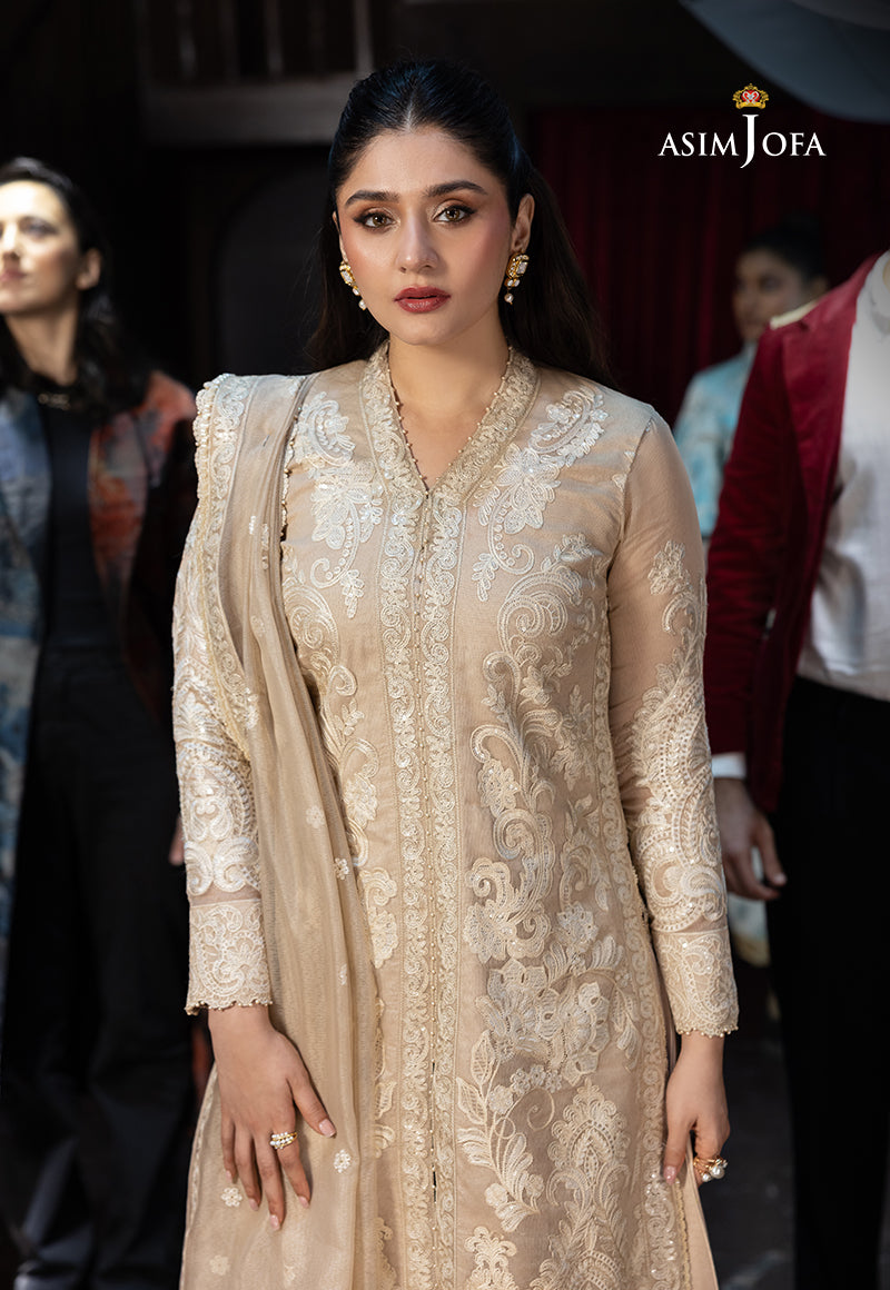 AJLLF-20 Embroidered Javeria Net 3 Pcs