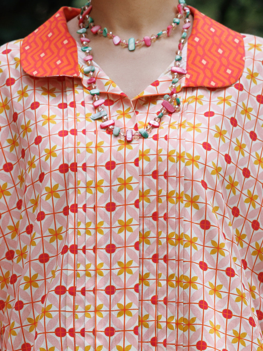 Peach Cotton Co-Ord Set - AWP-2PS-SLKS-1056