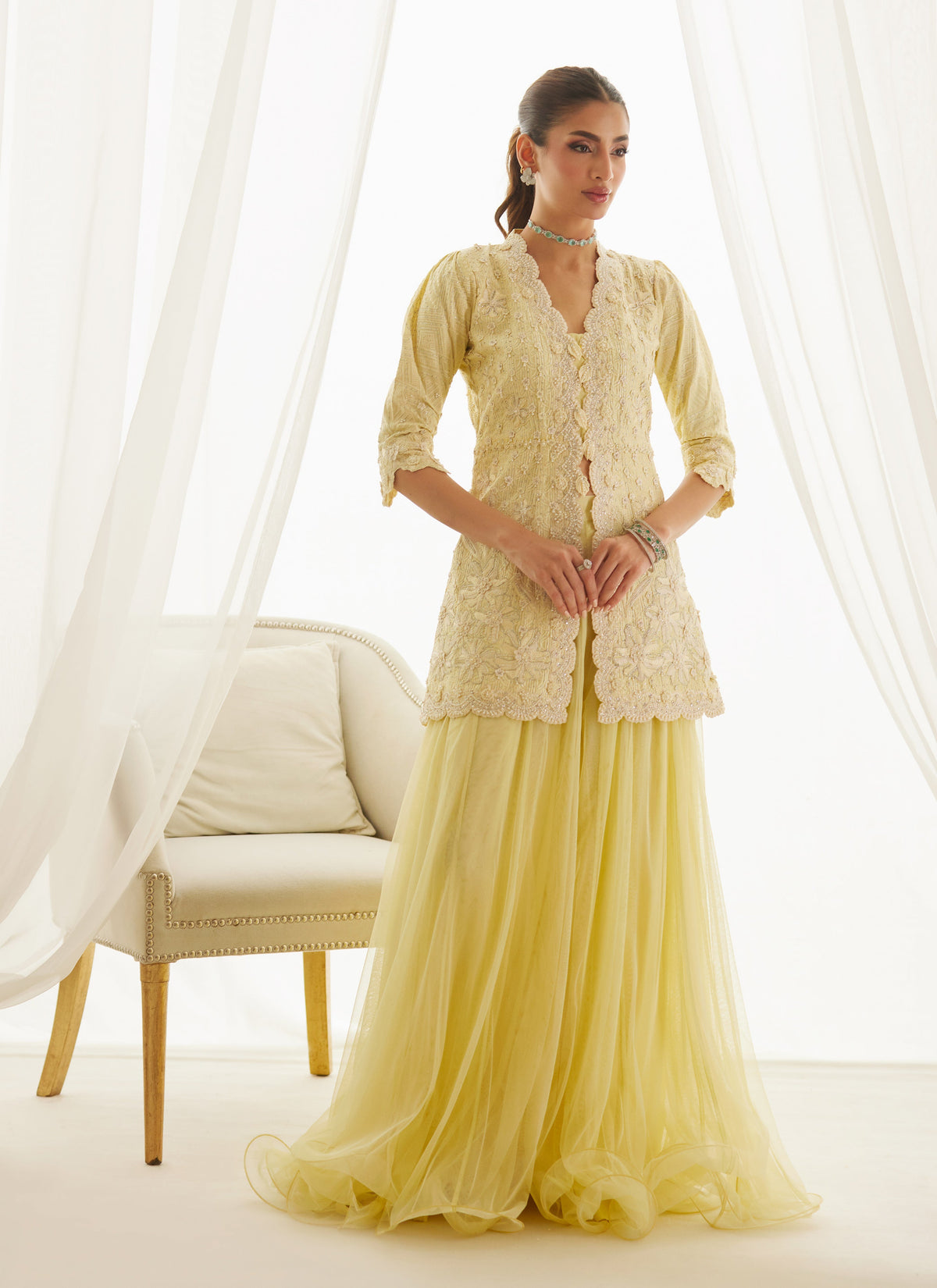 Lavin Lemon Shirt And Lehnga
