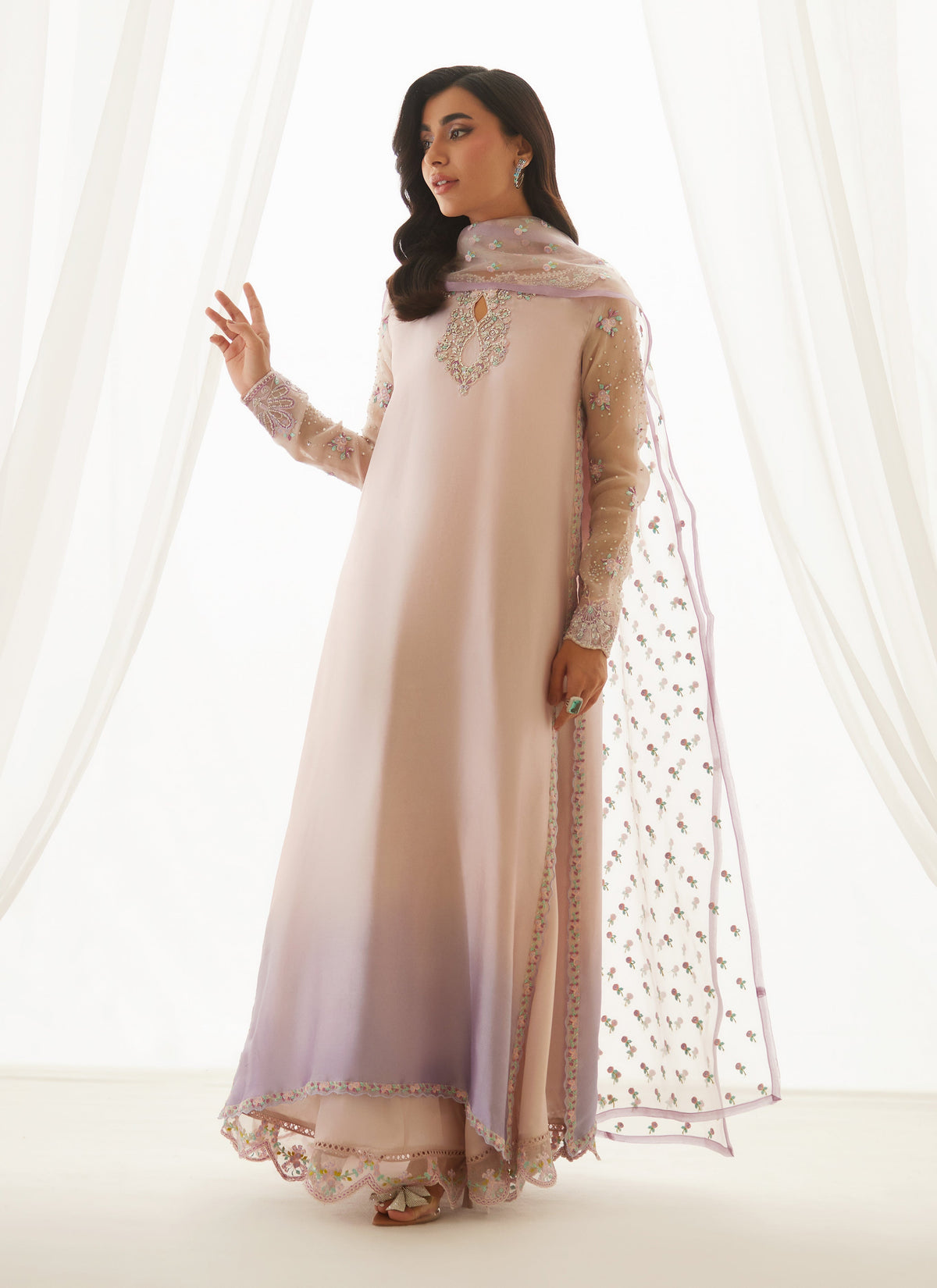 Blaise Lavender Shirt And Dupatta