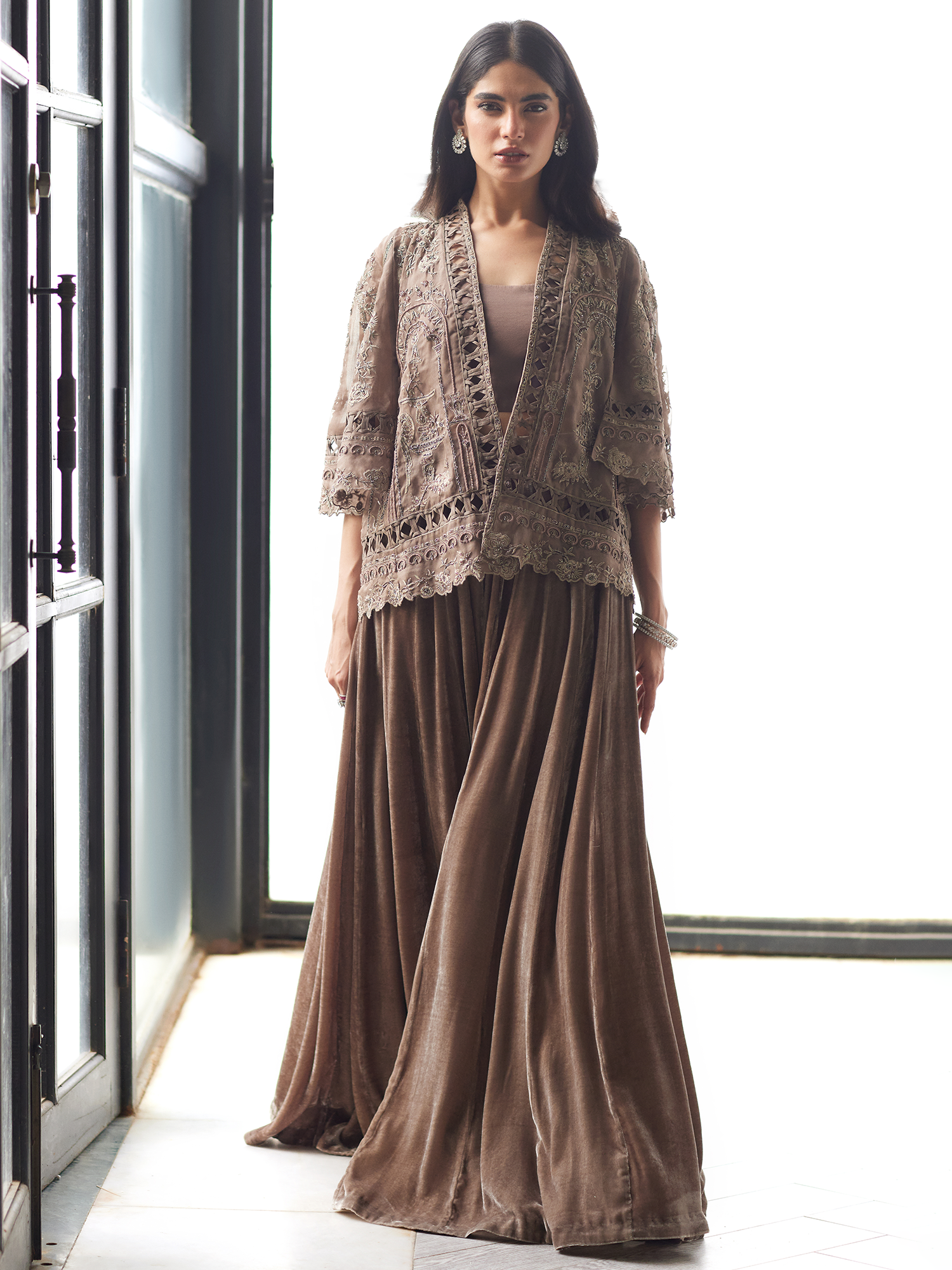 ALARA JACKET, BLOUSE & SHARARA