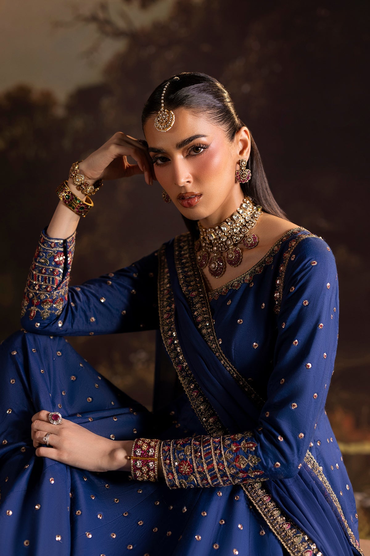 3-PC Embroidered Silk CMA-6-501