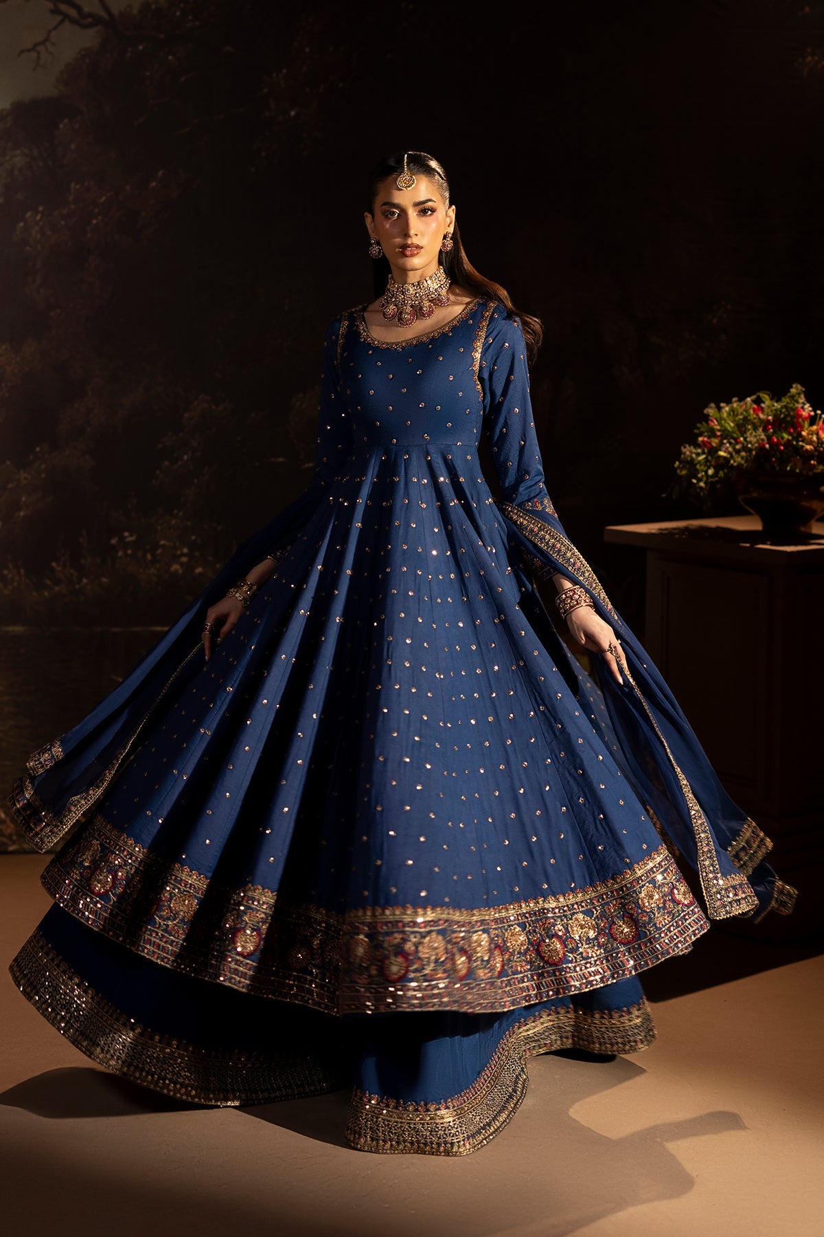 3-PC Embroidered Silk CMA-6-501
