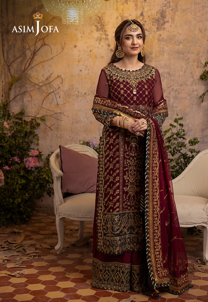 AJNB-09 EMBROIDERED CHIFFON 3 PCS
