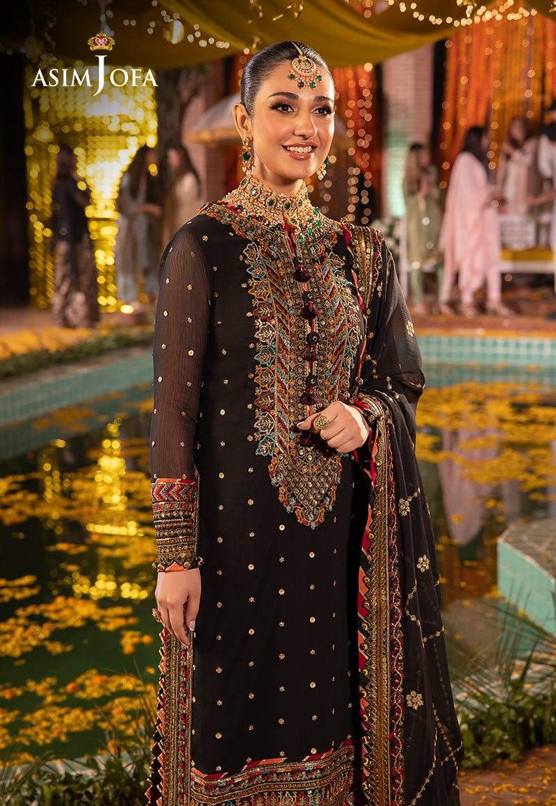 AJDAD-02-XS EMBROIDERED CHIFFON 3 PCS