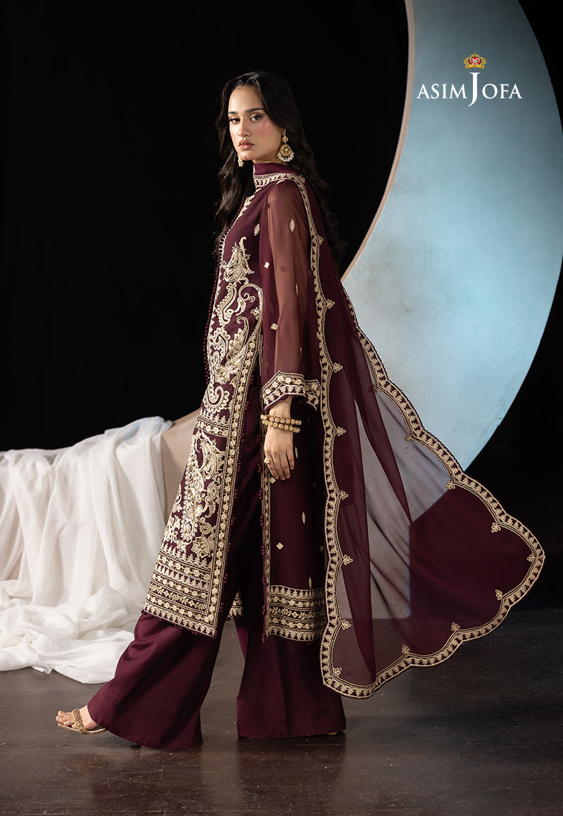 AJLLF-19 Embroidered Chiffon 3 Pcs