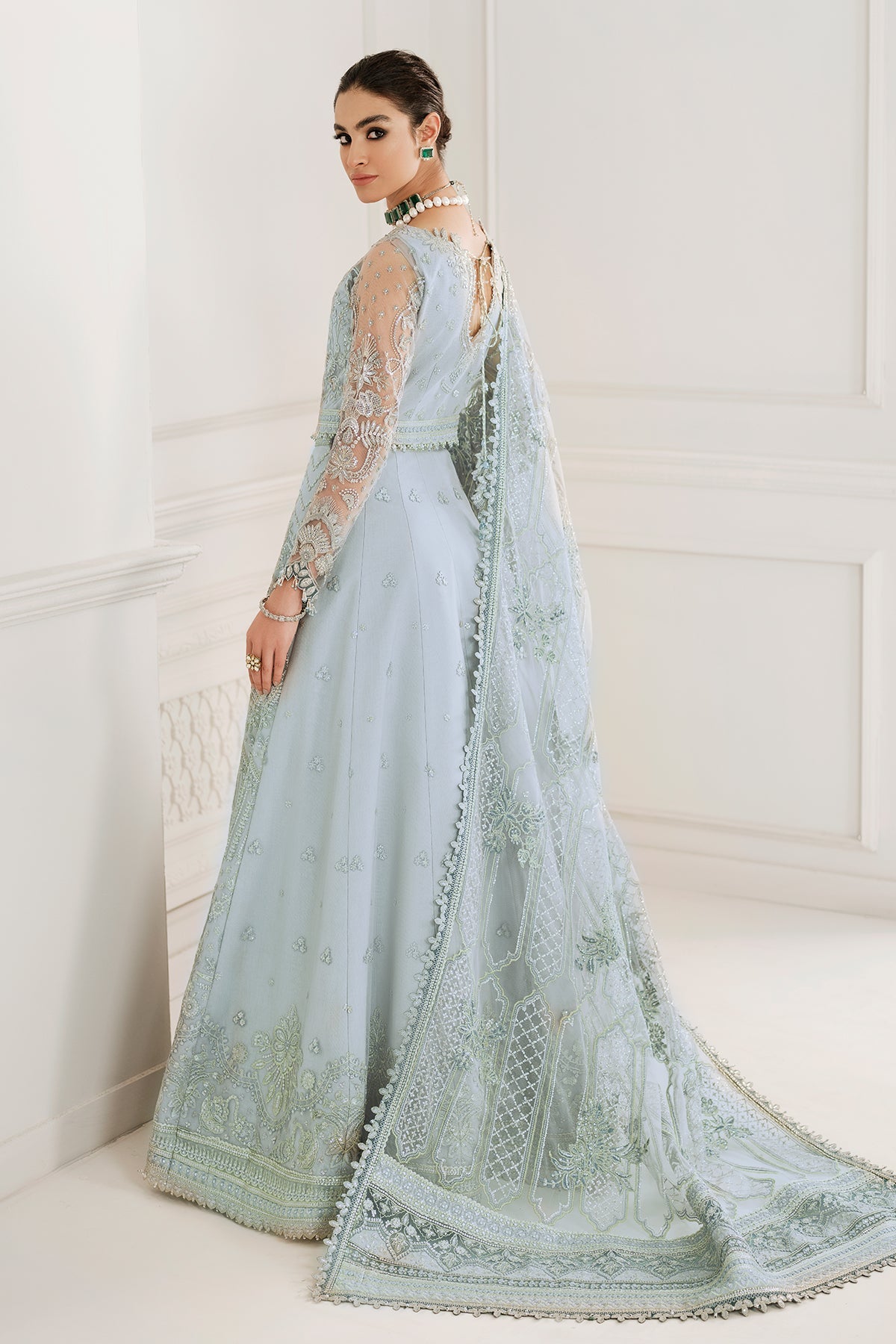 EMBROIDERED NET CH10-05 STITCHED