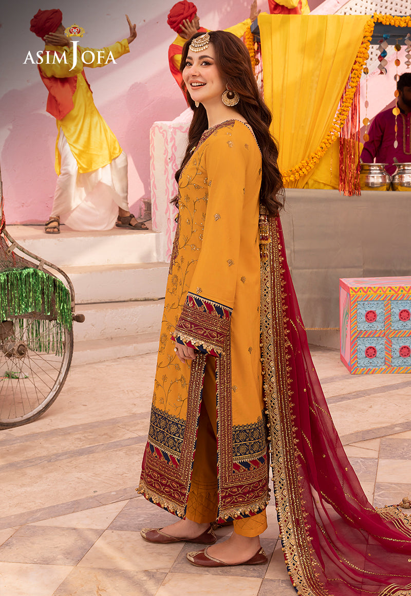 AJDAD-25 EMBROIDERED STITCHED 3 PCS