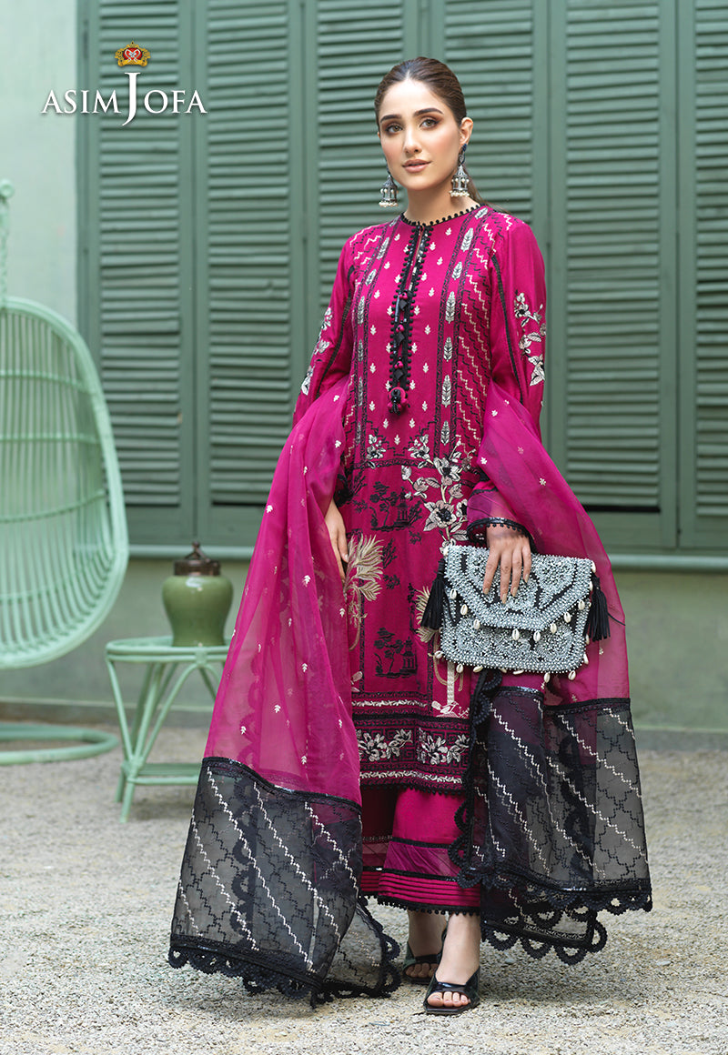 AJFC-44 EMBROIDERED COTTON NET 3 PCS