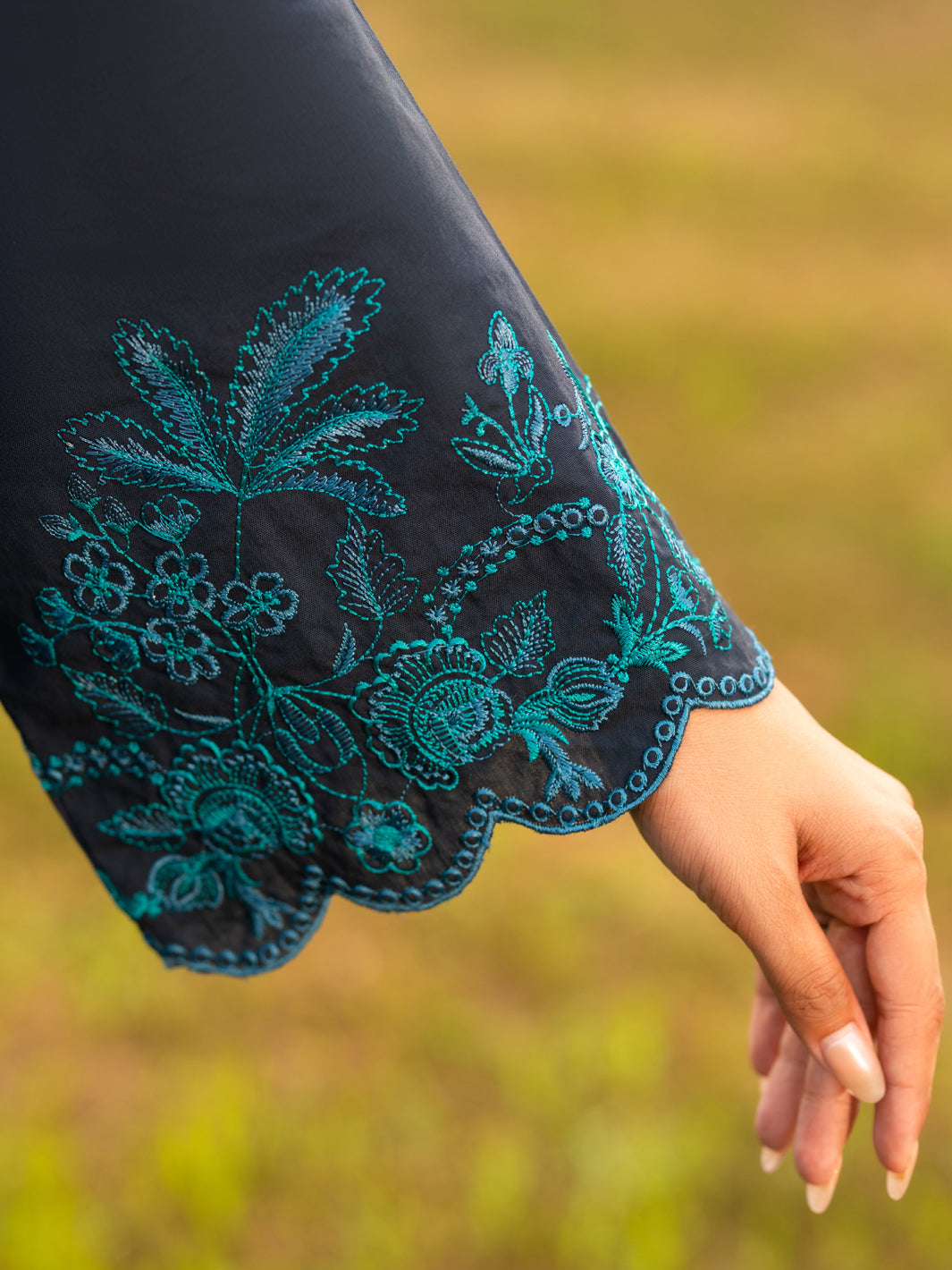 Blue Cotton Lawn 3Pc Stitched - AWP-3PS-953