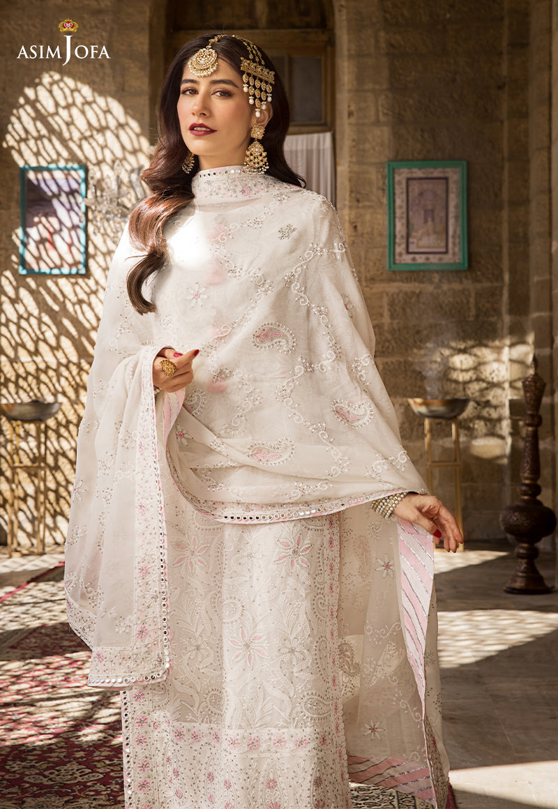 AJMQ-02 EMBROIDERED CHANDERI COTTON 3 PCS