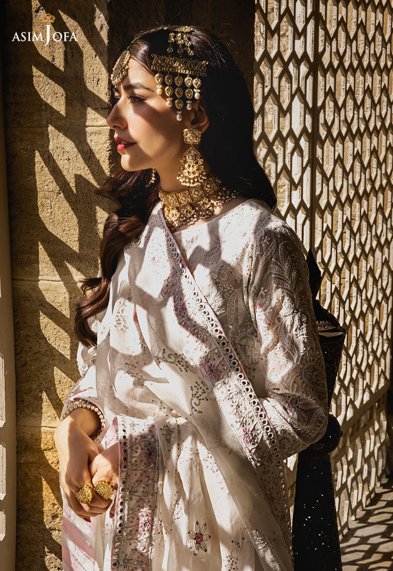 AJMQ-02 EMBROIDERED CHANDERI COTTON 3 PCS