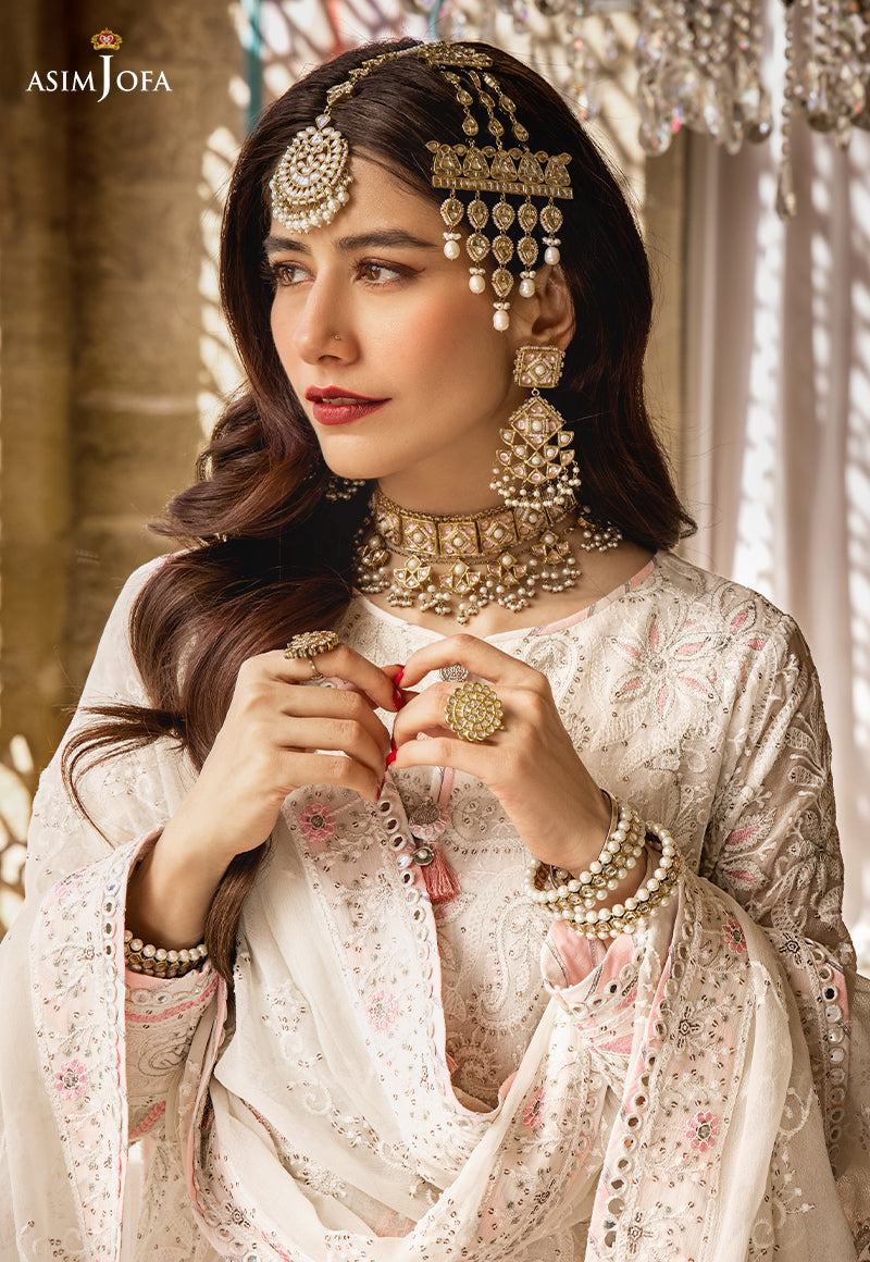 AJMQ-02 EMBROIDERED CHANDERI COTTON 3 PCS