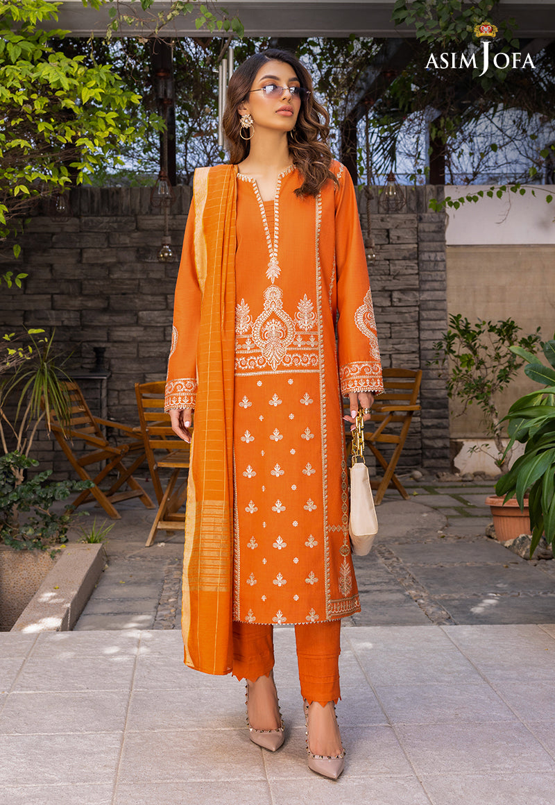 AJPE-21 (3-PC) EMBROIDERED CAMBRIC 3 PCS