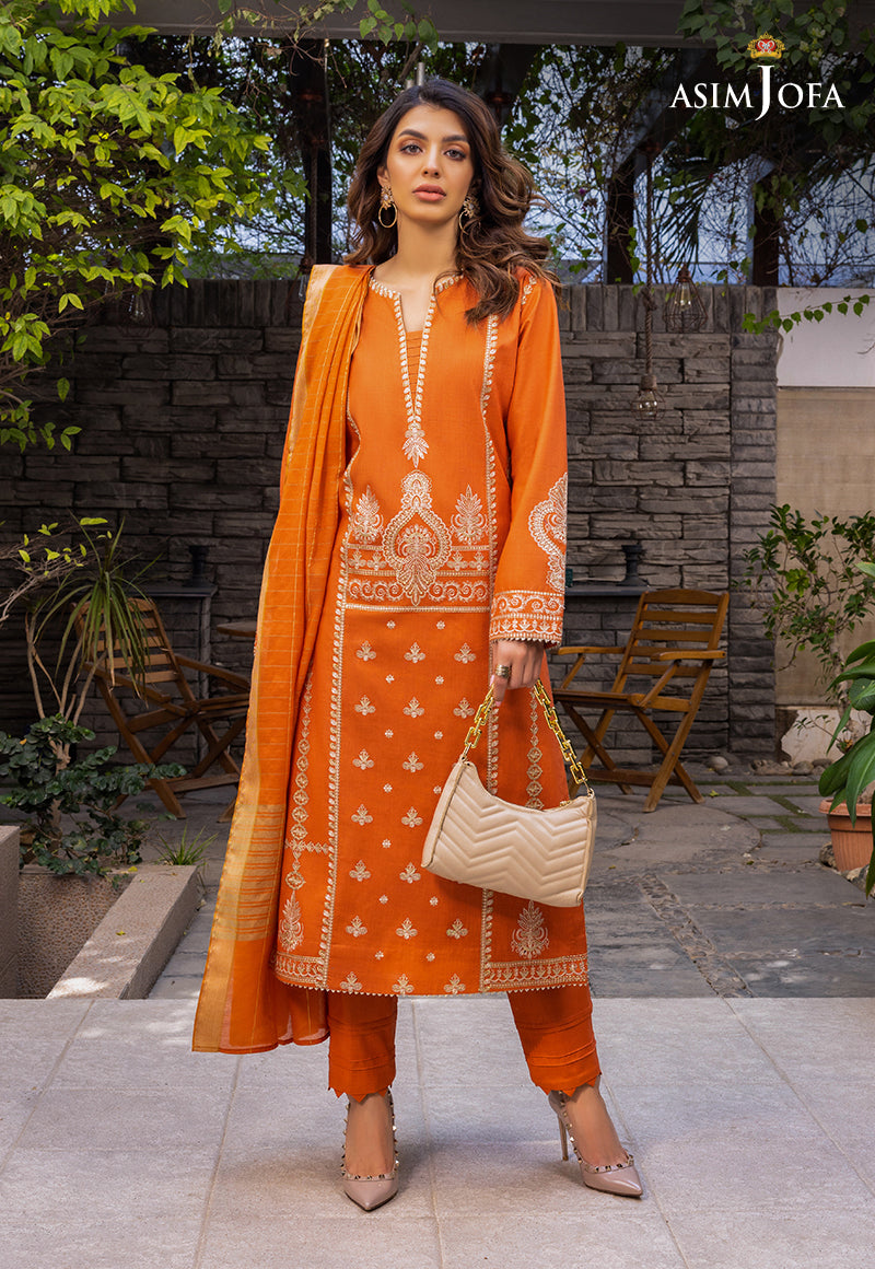 AJPE-21 (3-PC) EMBROIDERED CAMBRIC 3 PCS