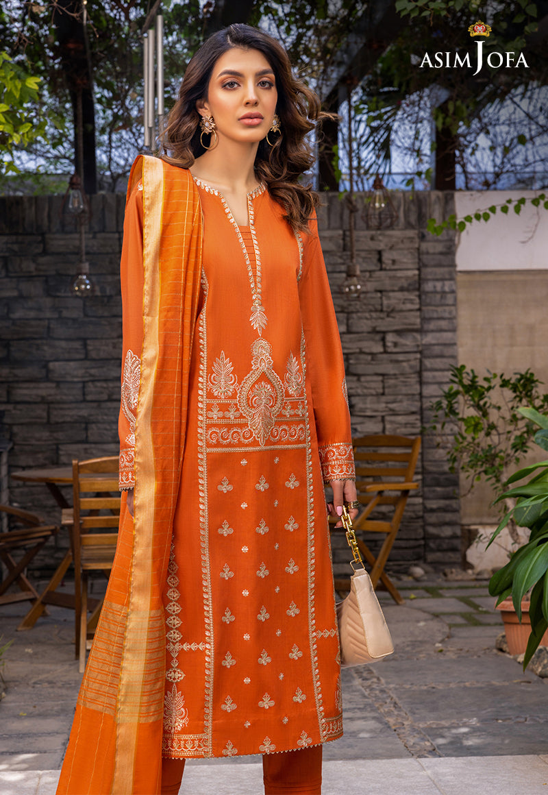 AJPE-21 (3-PC) EMBROIDERED CAMBRIC 3 PCS
