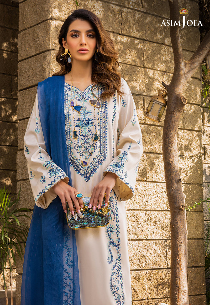 AJPE-09 (3-PC) EMBROIDERED CAMBRIC 3 PCS