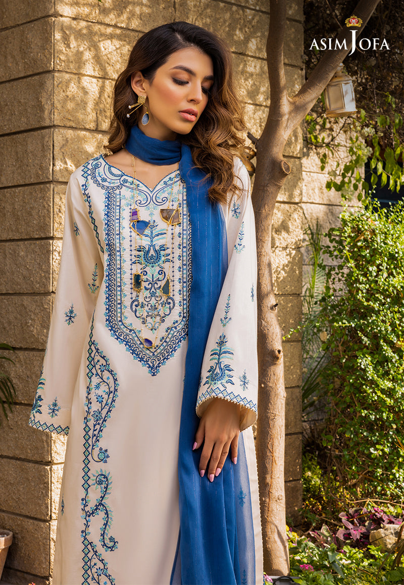 AJPE-09 (3-PC) EMBROIDERED CAMBRIC 3 PCS