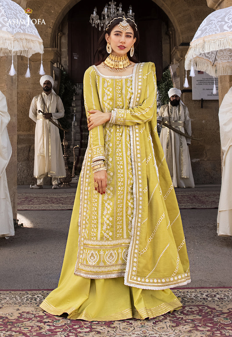 AJMQ-01 EMBROIDERED CHANDERI COTTON 3 PCS
