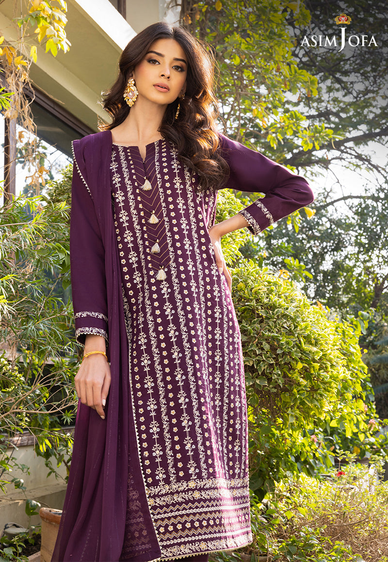 AJPE-01 (3-PC) EMBROIDERED CAMBRIC 3 PCS