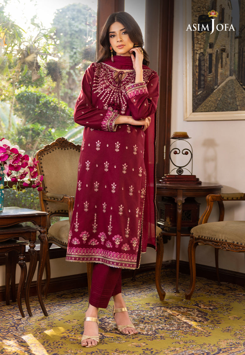 AJPE-04 (3-PC) EMBROIDERED CAMBRIC 3 PCS