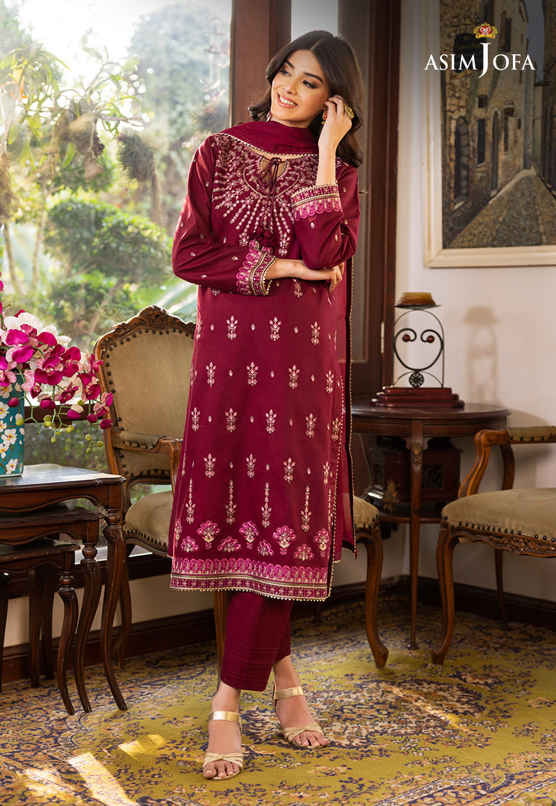 AJPE-04 (3-PC) EMBROIDERED CAMBRIC 3 PCS
