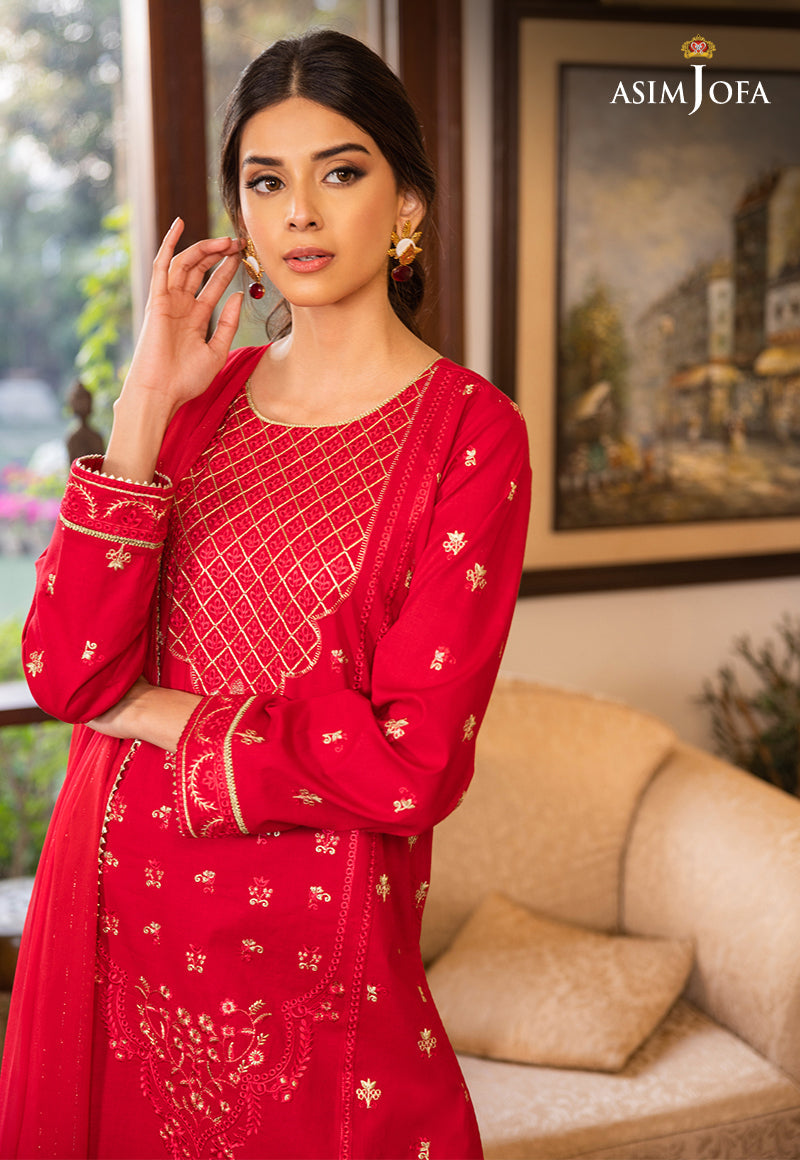 AJPE-22 (3-PC) EMBROIDERED CAMBRIC 3 PCS