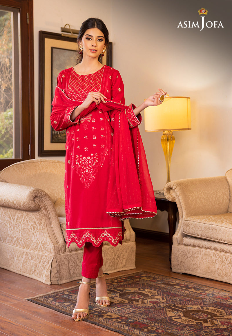 AJPE-22 (3-PC) EMBROIDERED CAMBRIC 3 PCS