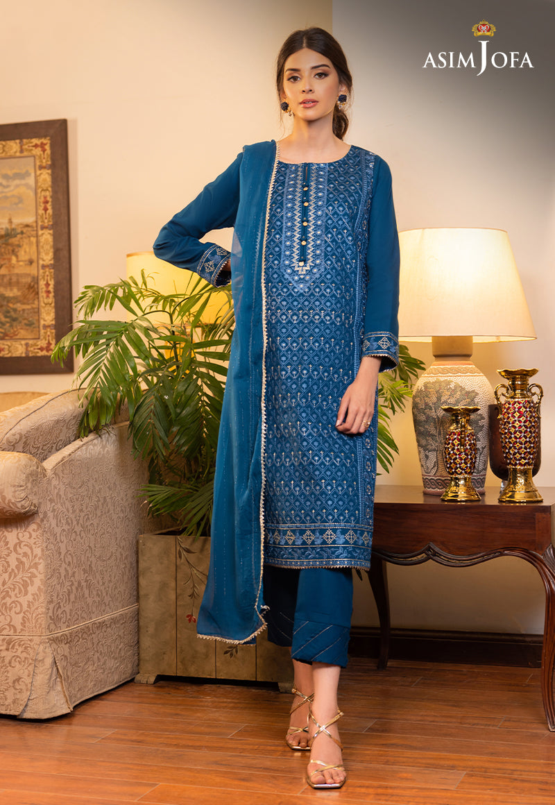 AJPE-07 (3-PC) EMBROIDERED CAMBRIC 3 PCS