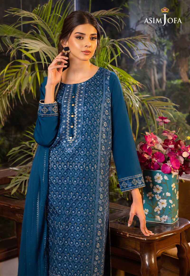 AJPE-07 (3-PC) EMBROIDERED CAMBRIC 3 PCS