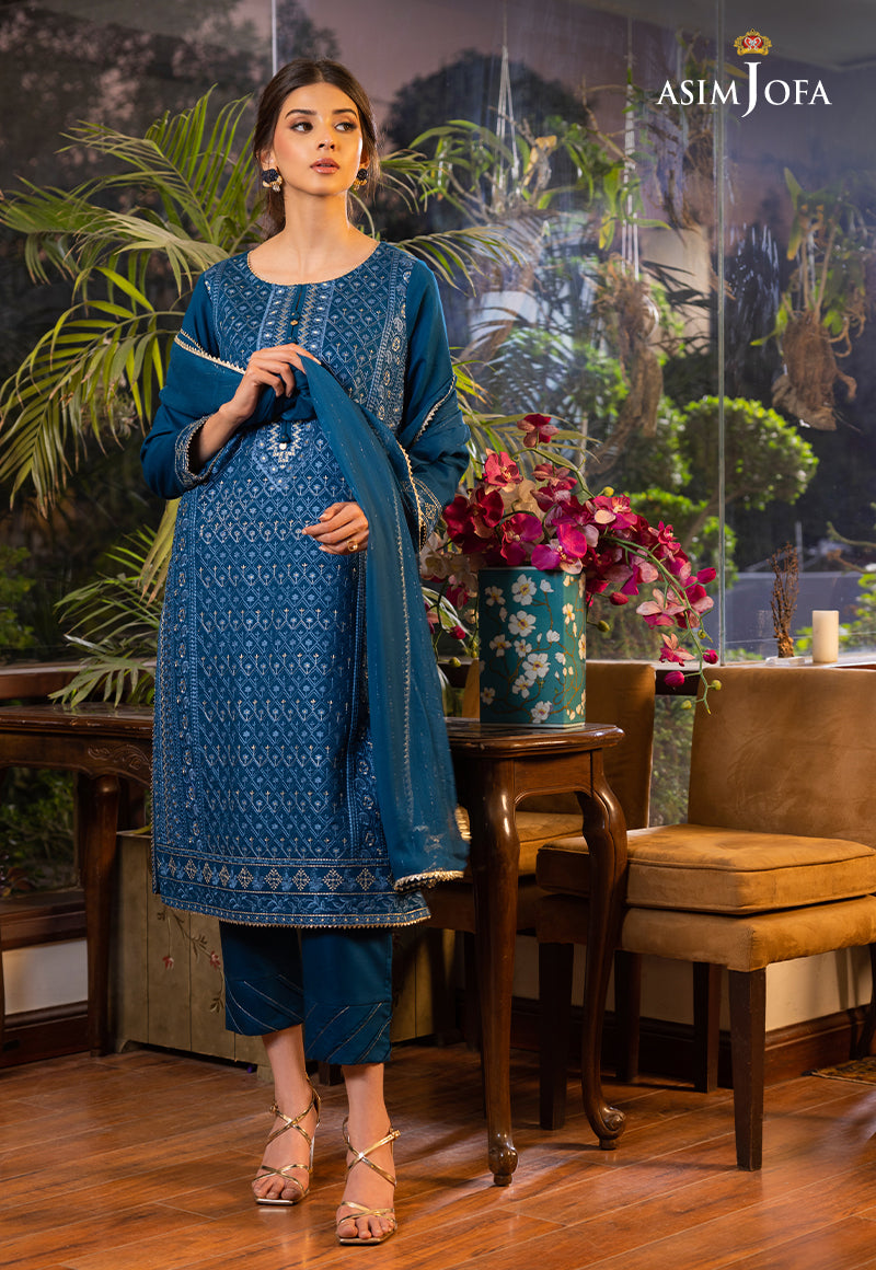 AJPE-07 (3-PC) EMBROIDERED CAMBRIC 3 PCS